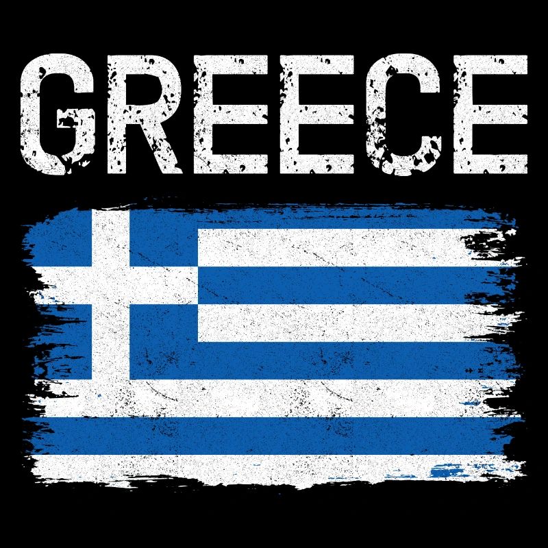 Graphique du drapeau grec vieilli