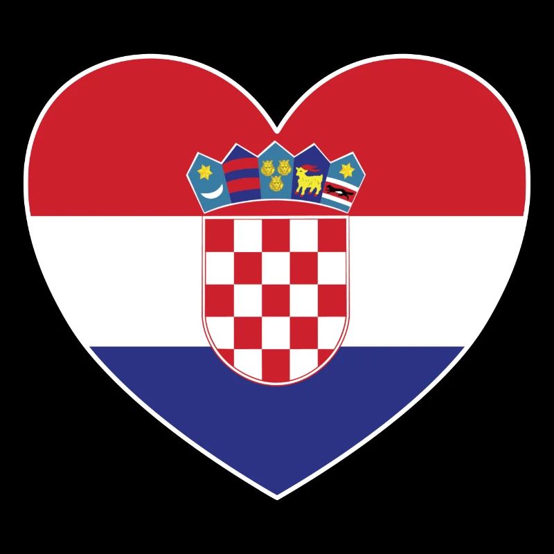 Croatie Drapeau Coeur