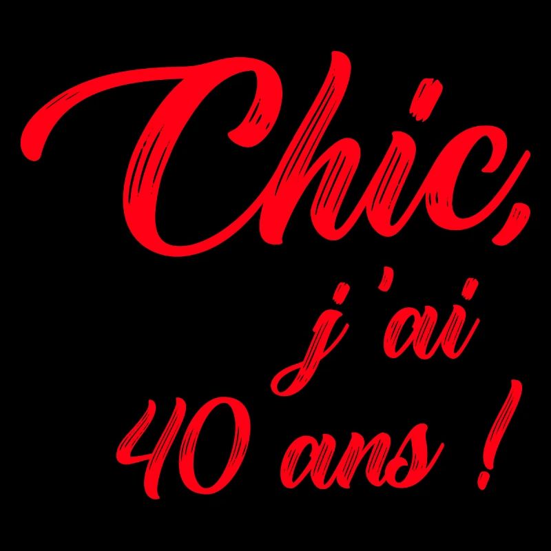 anniversaire chic j'ai 40 ans ! rouge