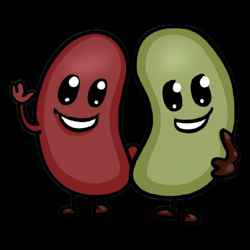 Haricots petits, petits haricots de dessins animés drôles