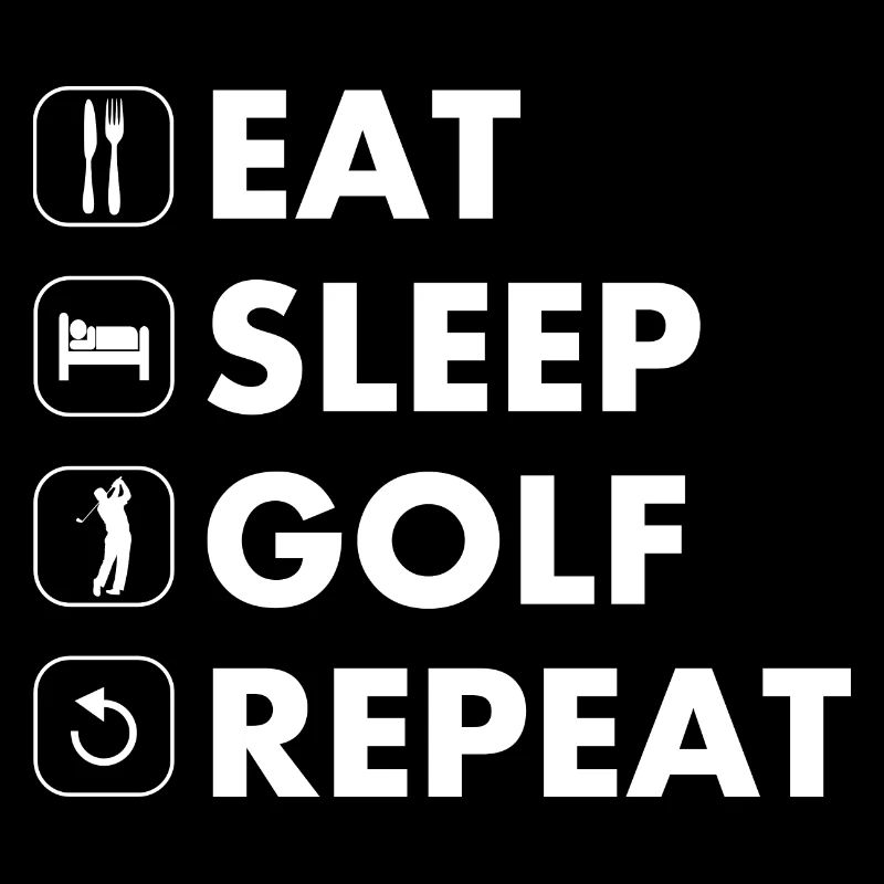 Golf eat sleep repeat weiß