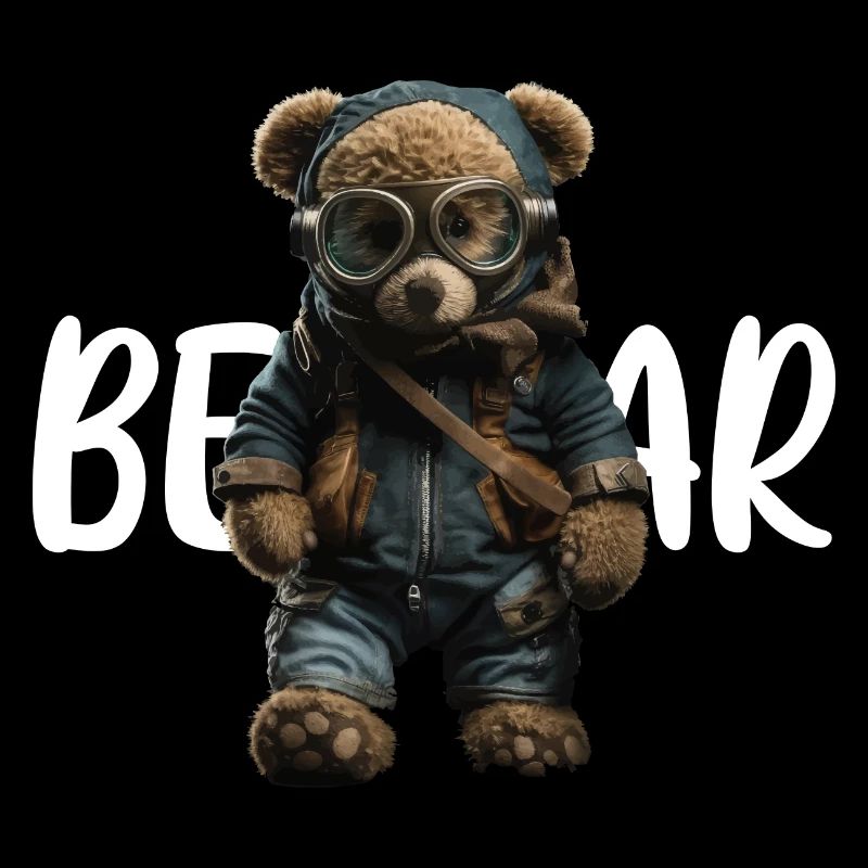 Masken Teddy Bär dunkel