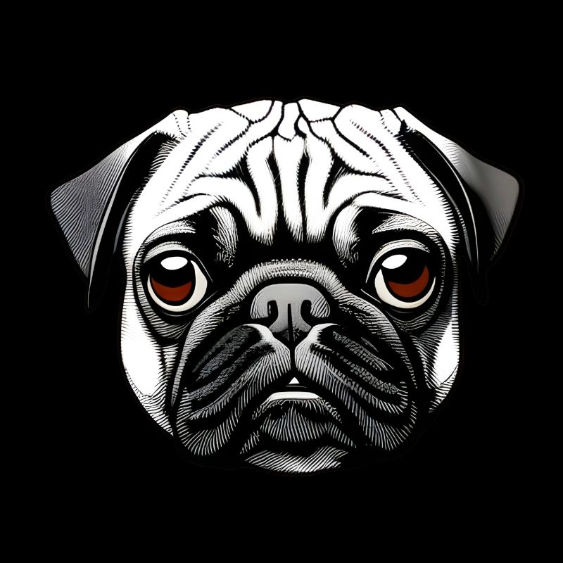 Pug Design Motif d’impression graphique