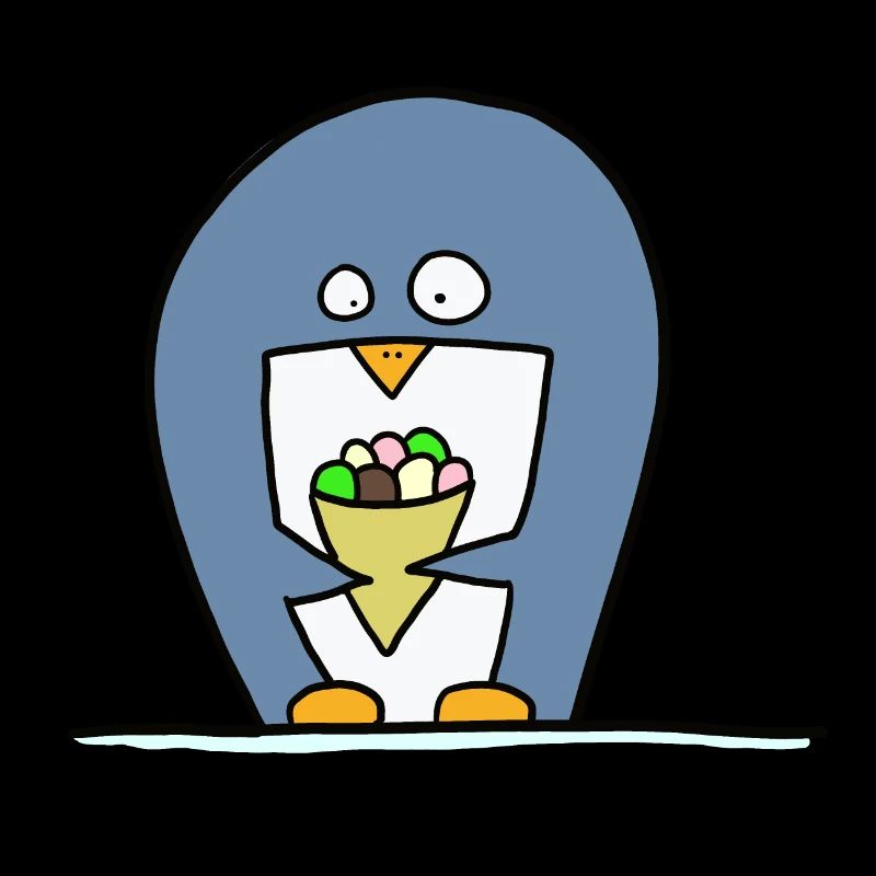 Pingouin à la crème glacée