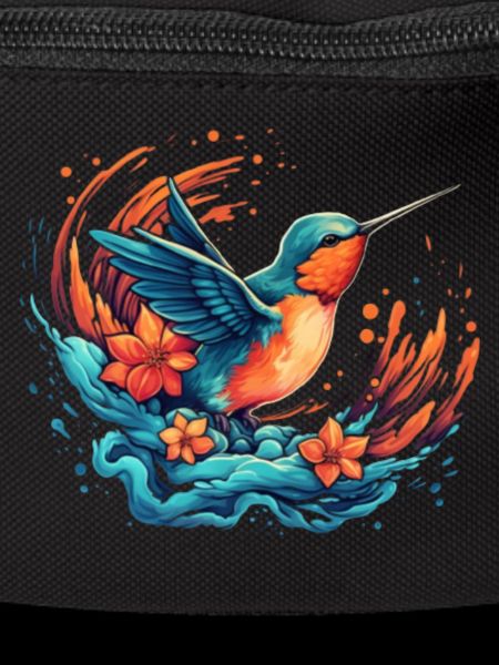 Oiseau explosion de fleurs