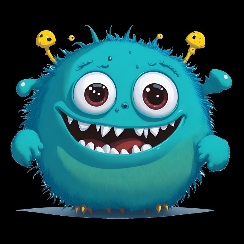 kleines blaues Monster