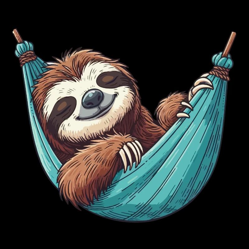 Paresseux dormant dans un pyjama hamac