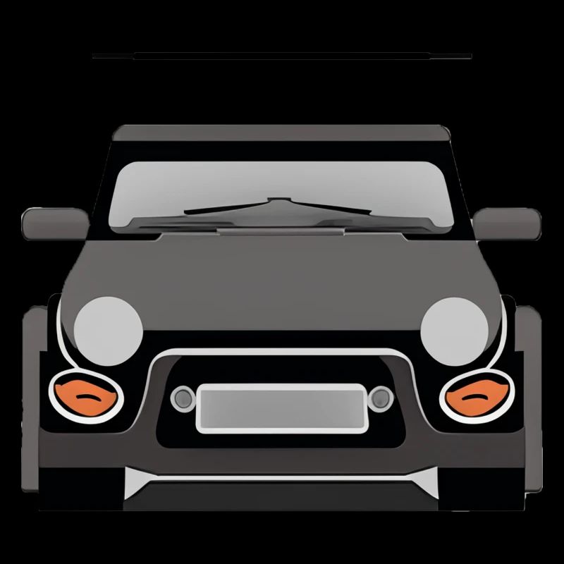 Minimalistisches Auto frontal