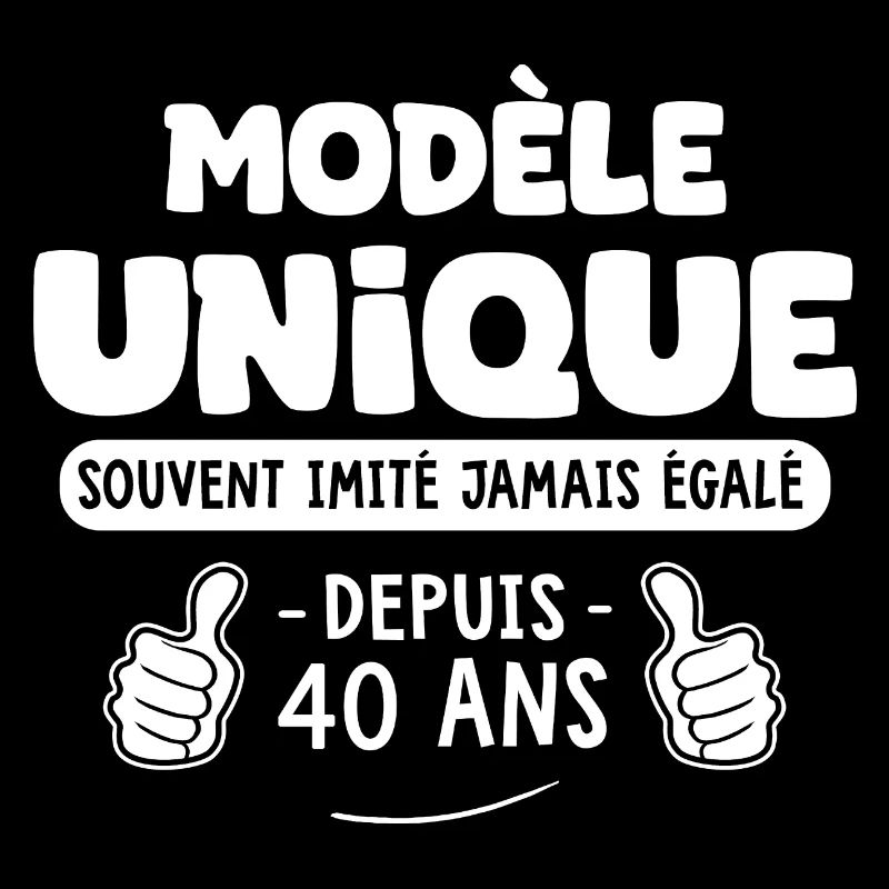 anniversaire 40 ans modèle unique depuis 40 ans