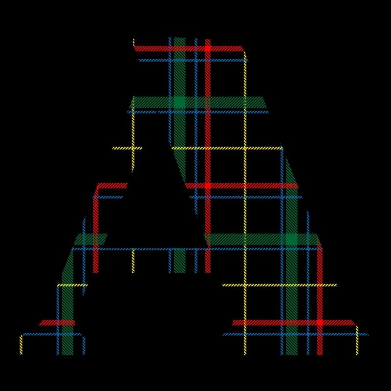 Monogramme a tartan écossais