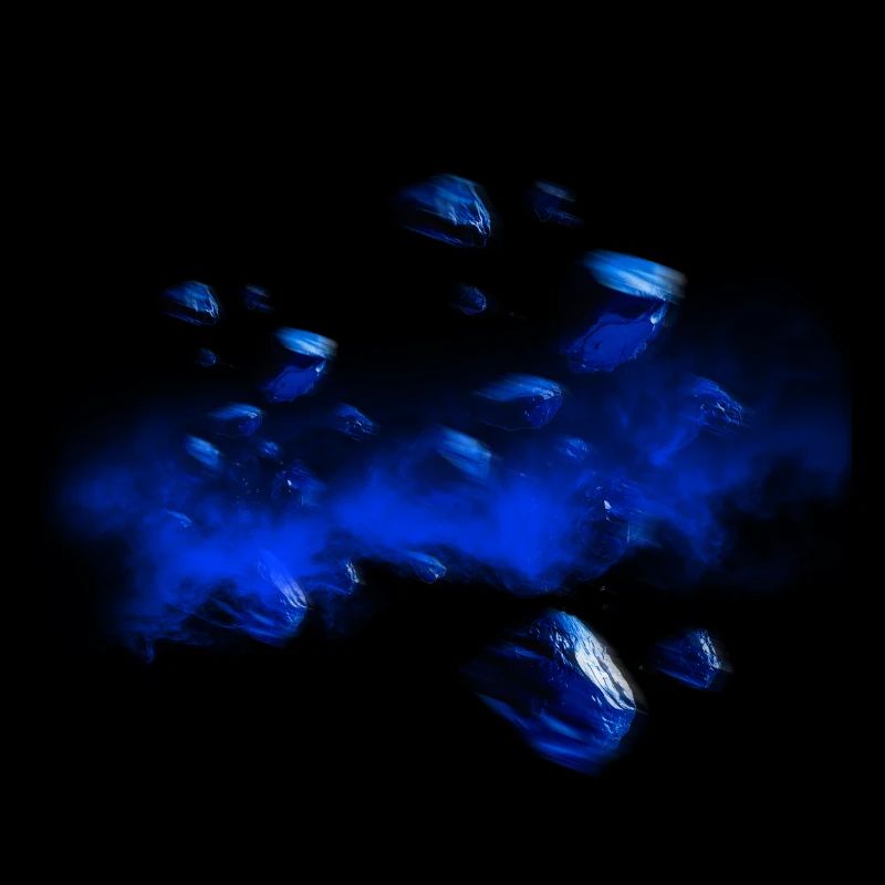 Blauer Kristallzauber