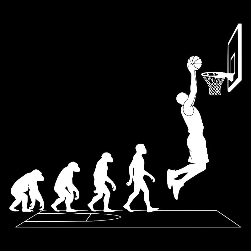 Evolution des Dunkens auf Court Basketball