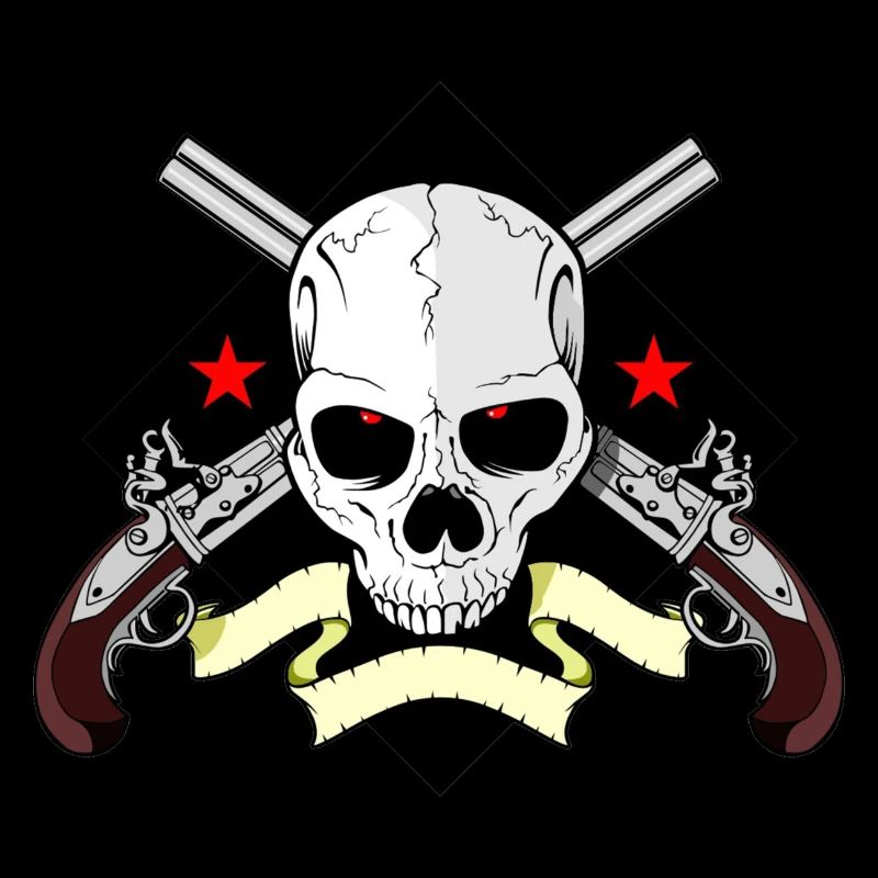 Skull mit Waffen