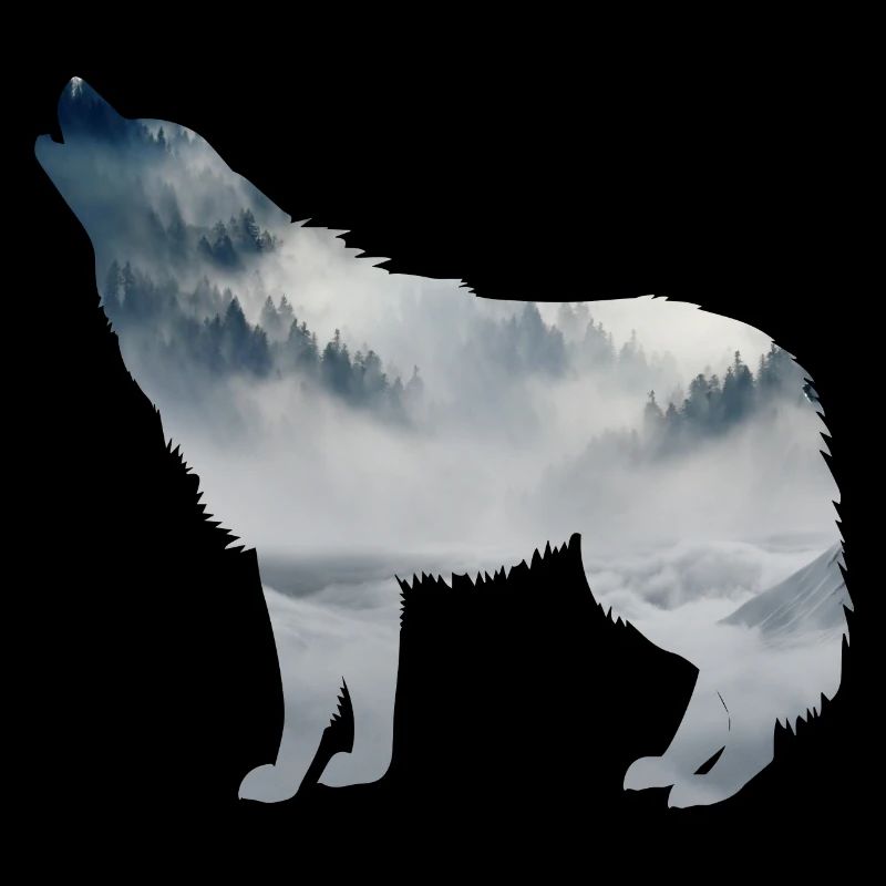 Silhouette de loup