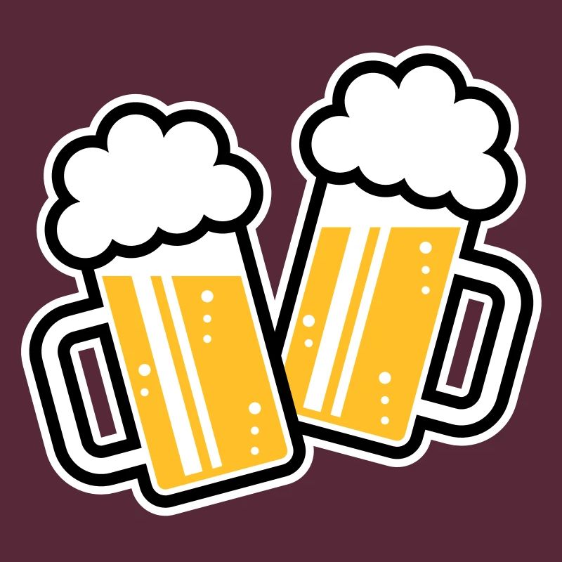 2 Clinking Beer Glasses For A Cheer! (3C)