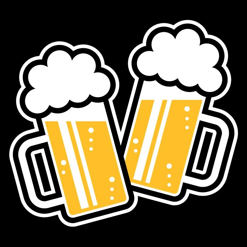 2 chopes de bière grillées, santé ! (chope de bière / 3C)