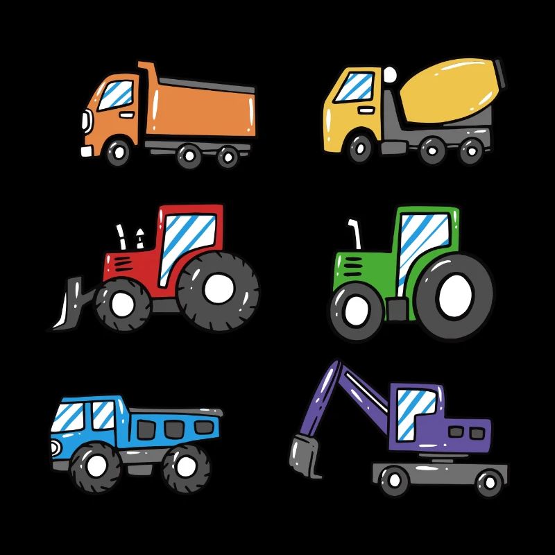 Excavator Construction Site Construction Machine Construction Worker Children