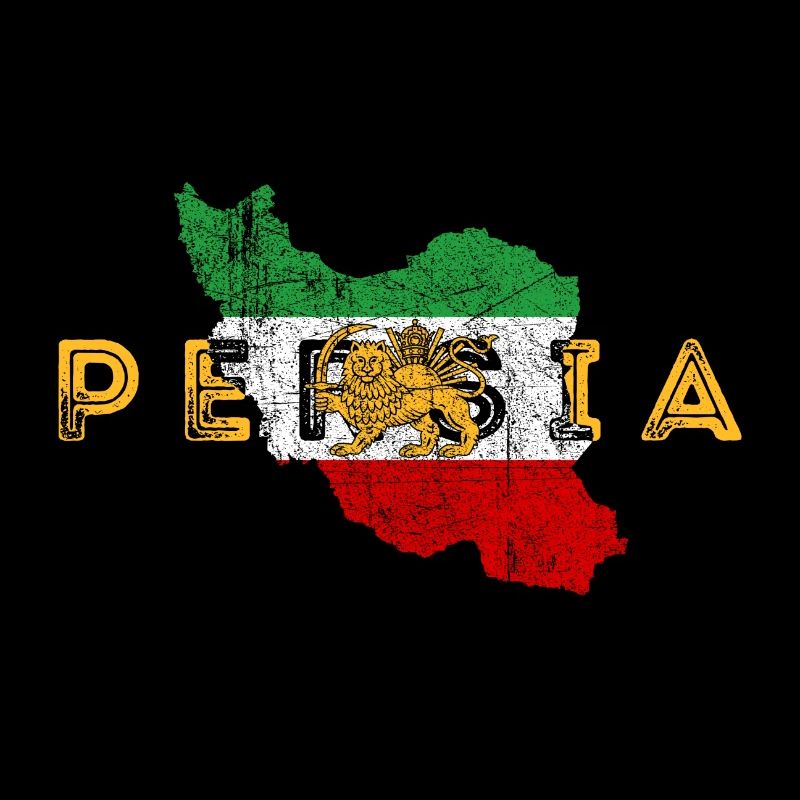 Persia Shape and Flag