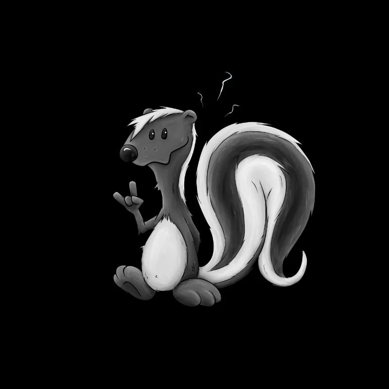 Funny stinky skunk cute skunk illustration