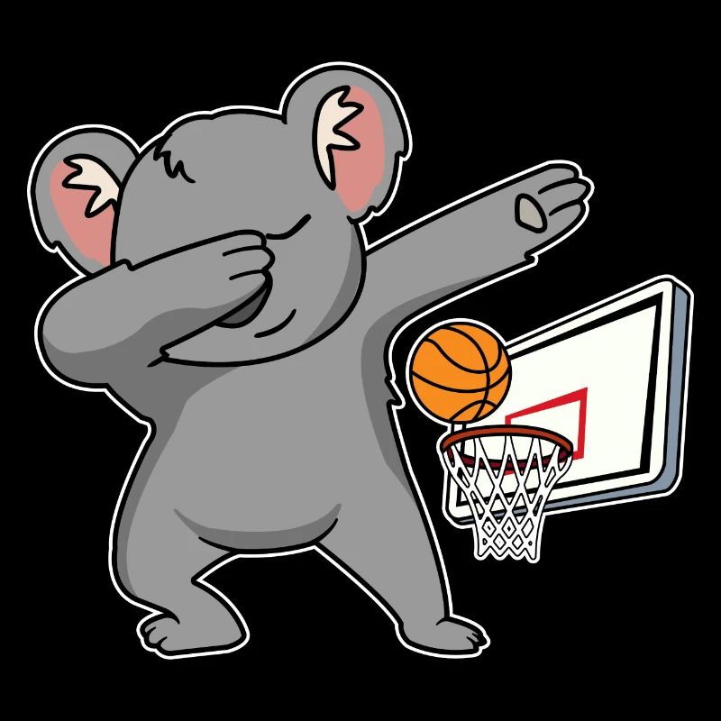 dab dabbing koala basketball koalas comic cute