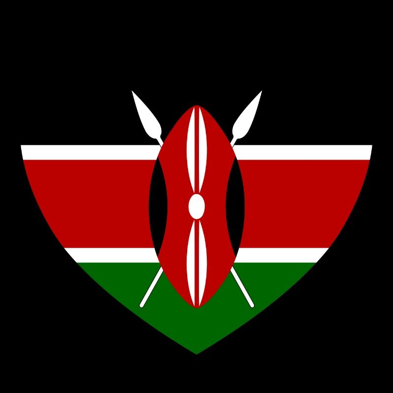 Cœur du drapeau du Kenya