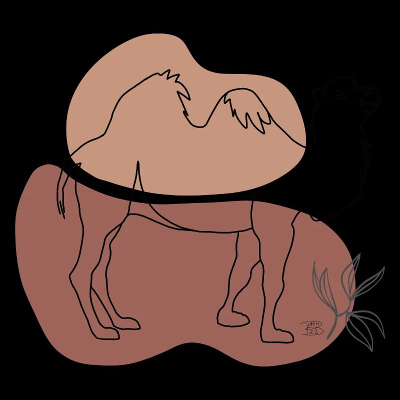"Kamel", Boho Line Art Design, Serie "Desert"