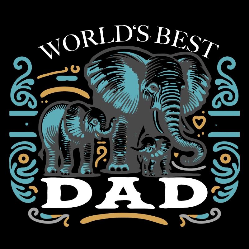 vatertag papa 2 kinder dad daddy elefant papafant