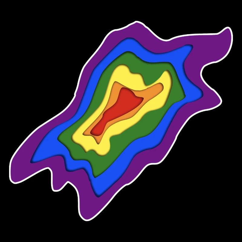 Drapeau arc-en-ciel de style Papercut
