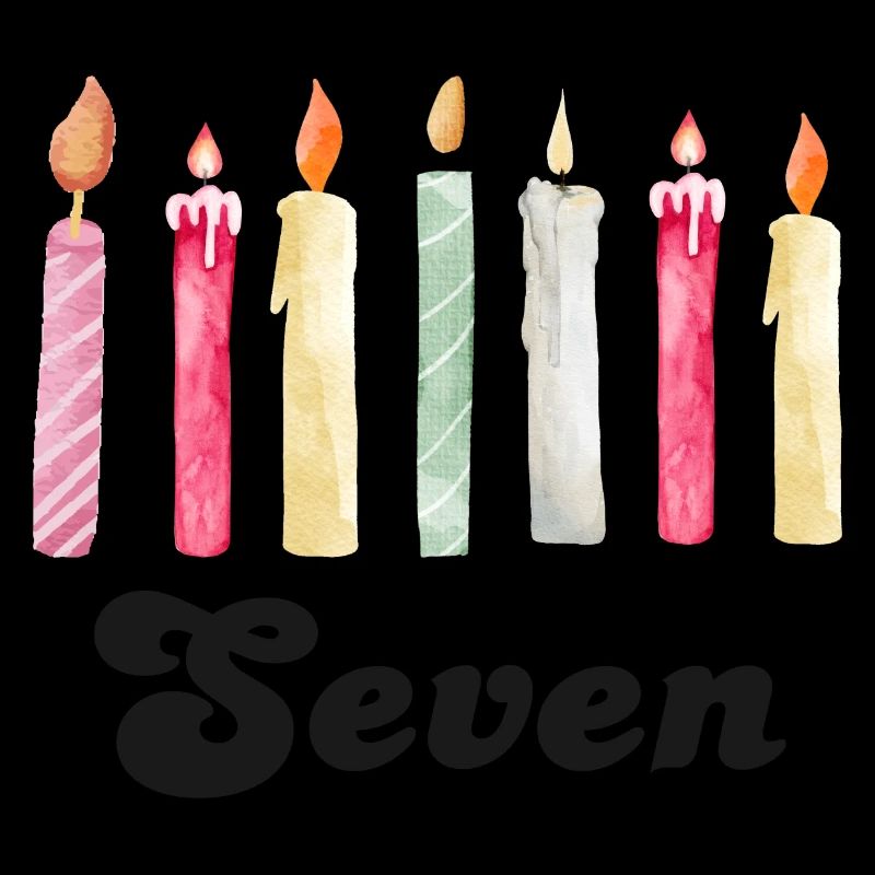 7th Anniversary Candle