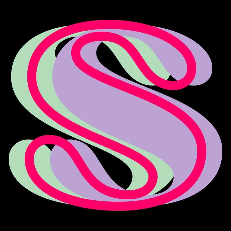 Multicolored letter s