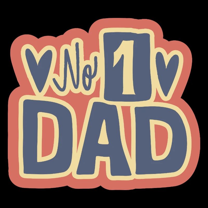 No 1 Dad Heart Design