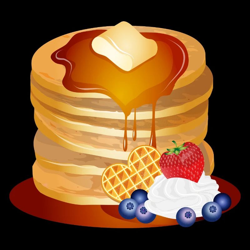 Motif de crêpes avec flocons de beurre et sirop d’érable