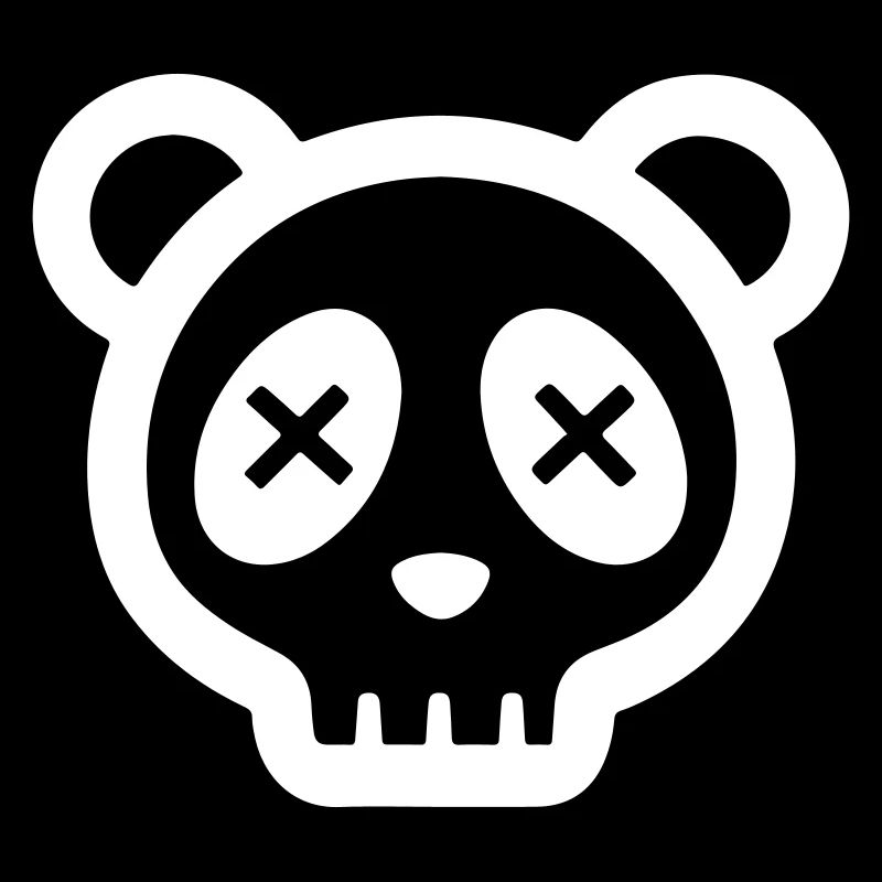 Crâne de panda drôle de crâne