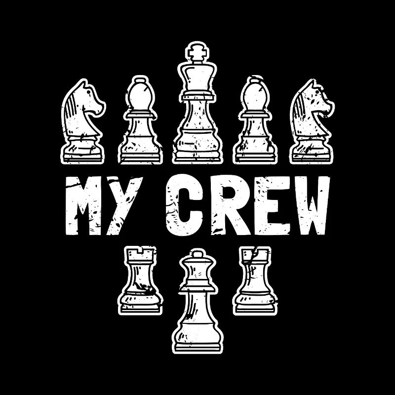 My Crew Chess Pieces Strategy Board Game Art