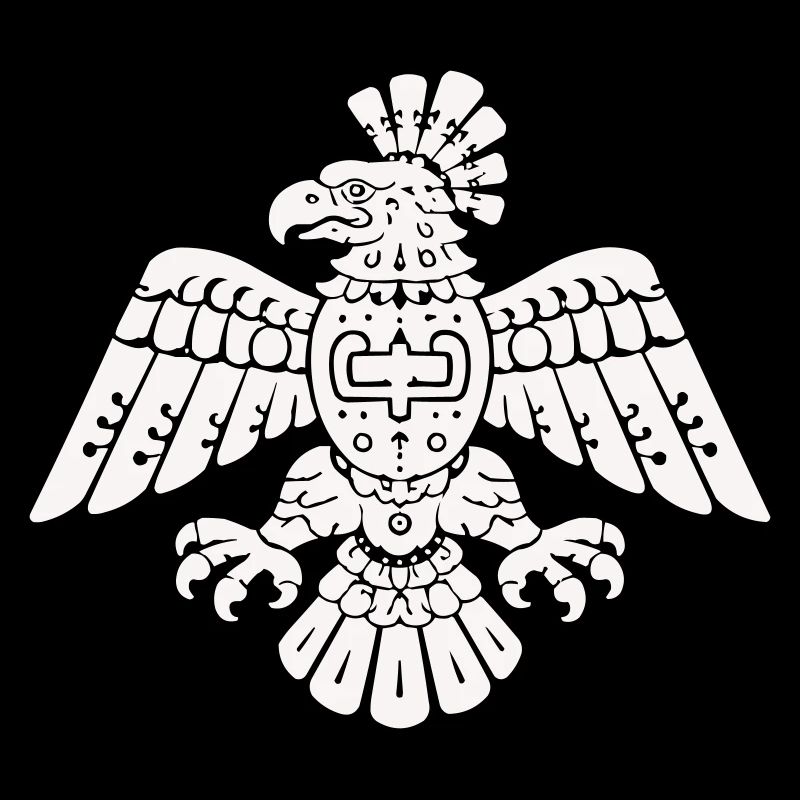 Motif totem d’aigle aztèque