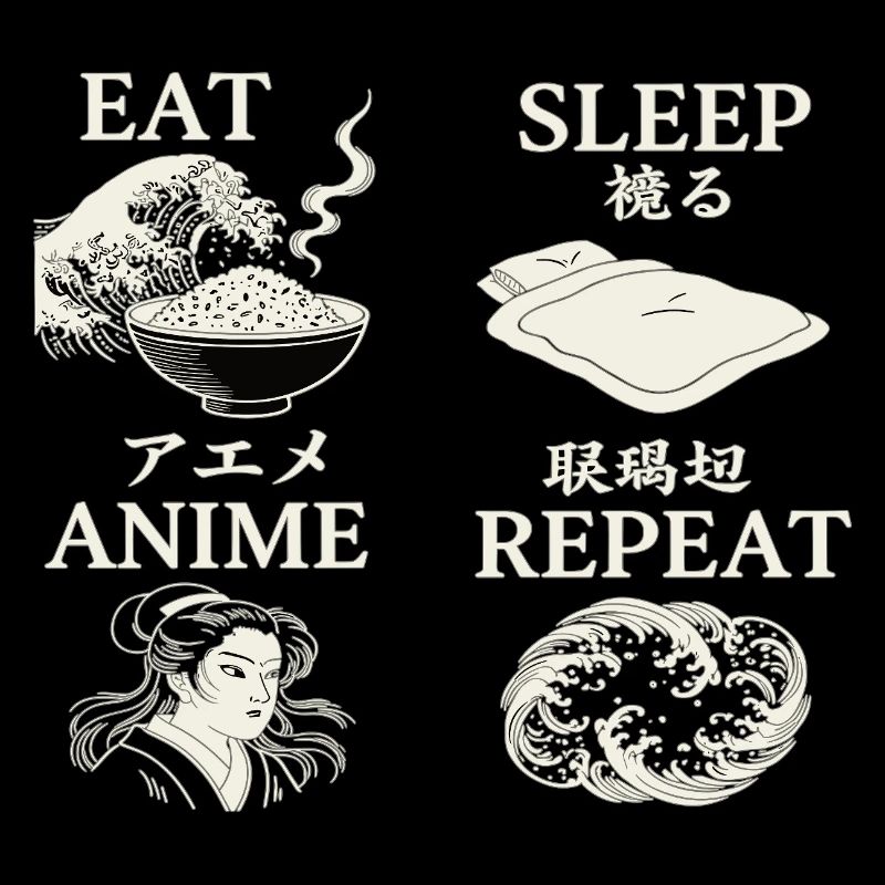 MANGER DORMIR ANIME RÉPÉTER