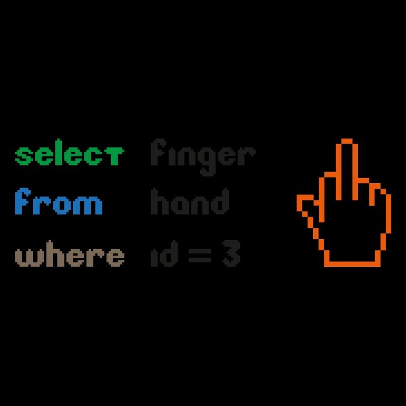 Lustige SQL-Abfrage: 8-Bit-Mittelfinger für Geeks