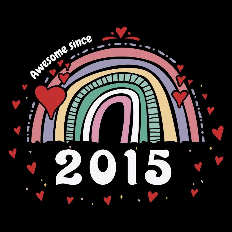 Cute Rainbow Awesome 2015 - 8th Birthday w/