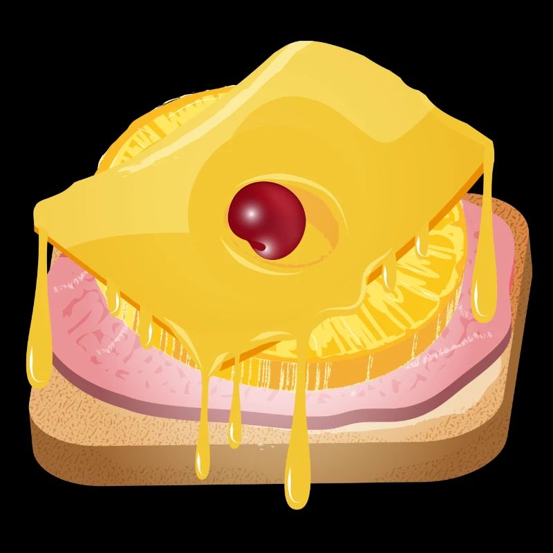 Pineapple,cheese,ham and toast bread -Toast Hawaii