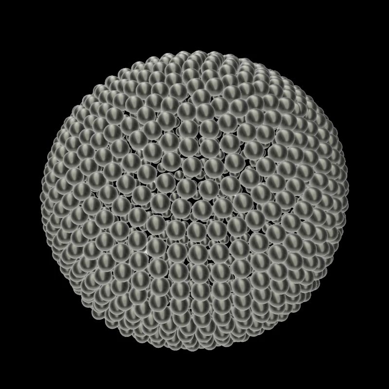 Titanium balls in 3D optics