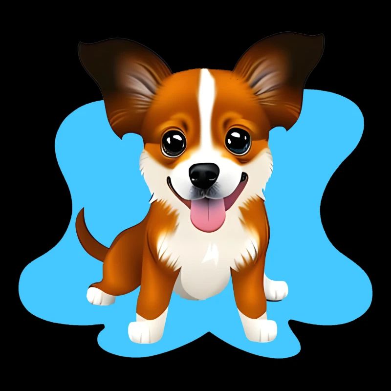 Papillon Cartoon Dog