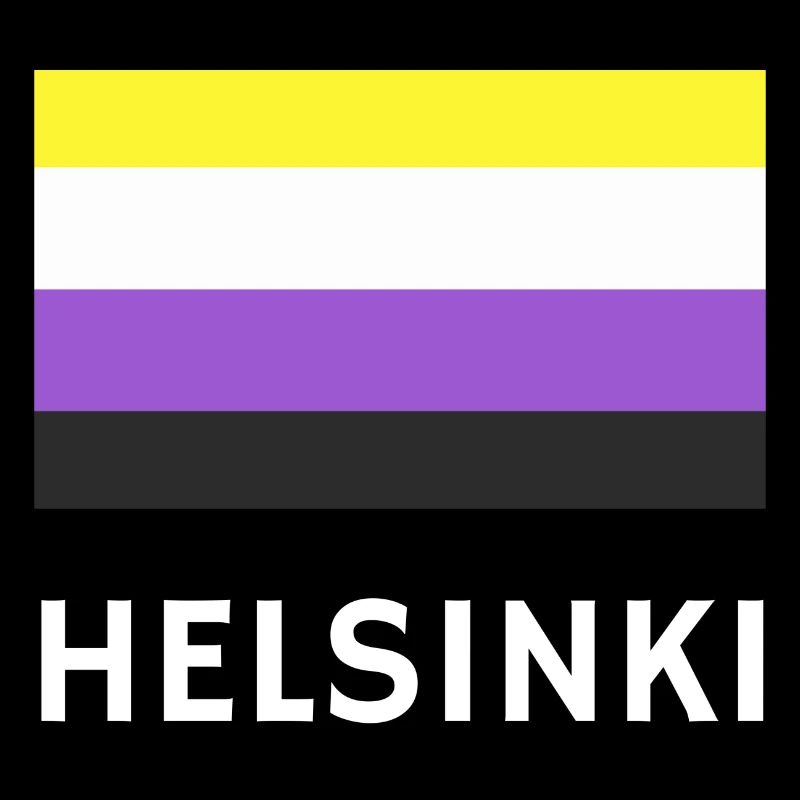 Drapeau de la fierté non binaire Helsinki