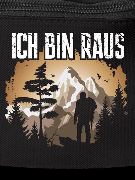 Bergwanderer Silhouette im Gebirge