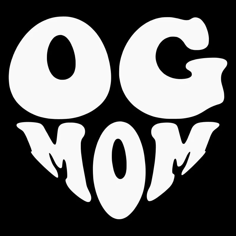 OG Mom – Herz-Logo (benutzerdefinierte Farbe)