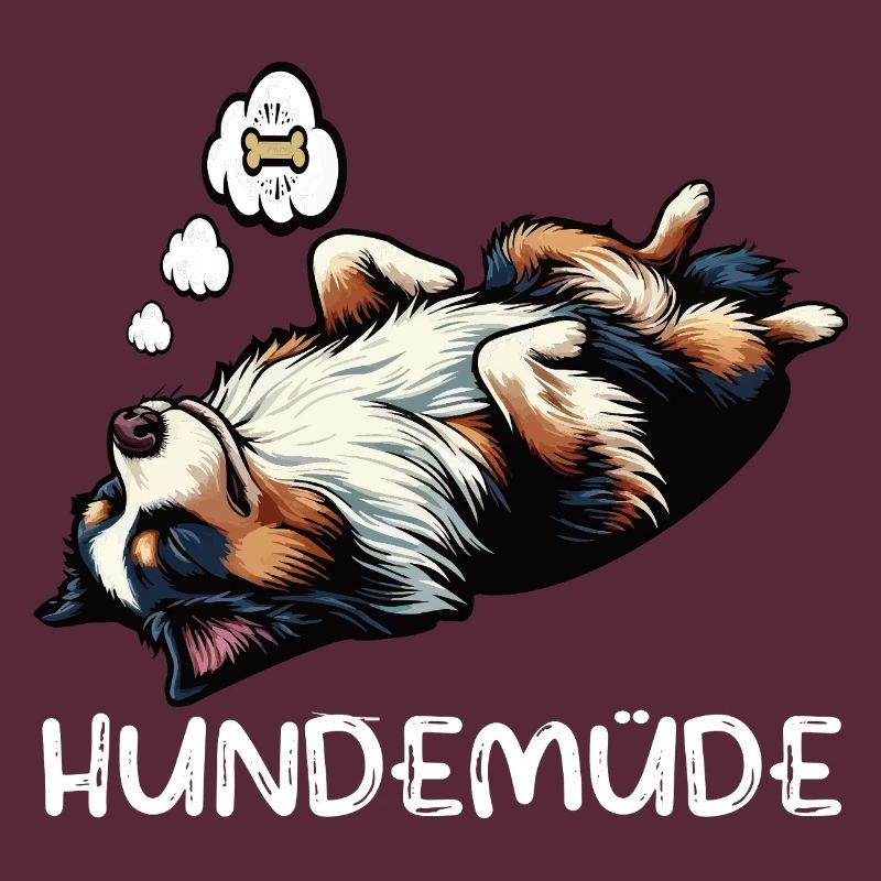 Hundemüde Australian Shepherd Aussie Aussiehalter