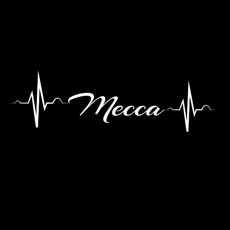 Battement de coeur de la mecque conception sacrée arabe de la mecque