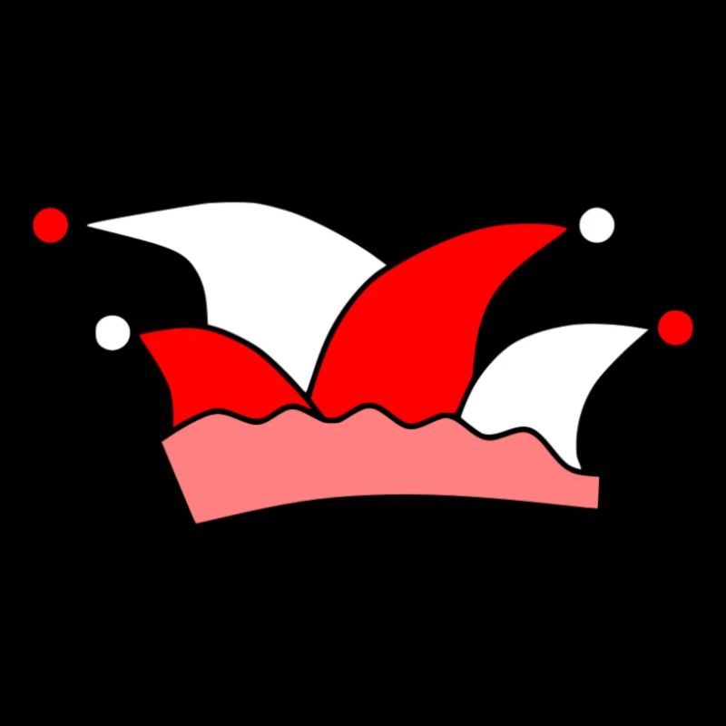 Red and white fool's cap