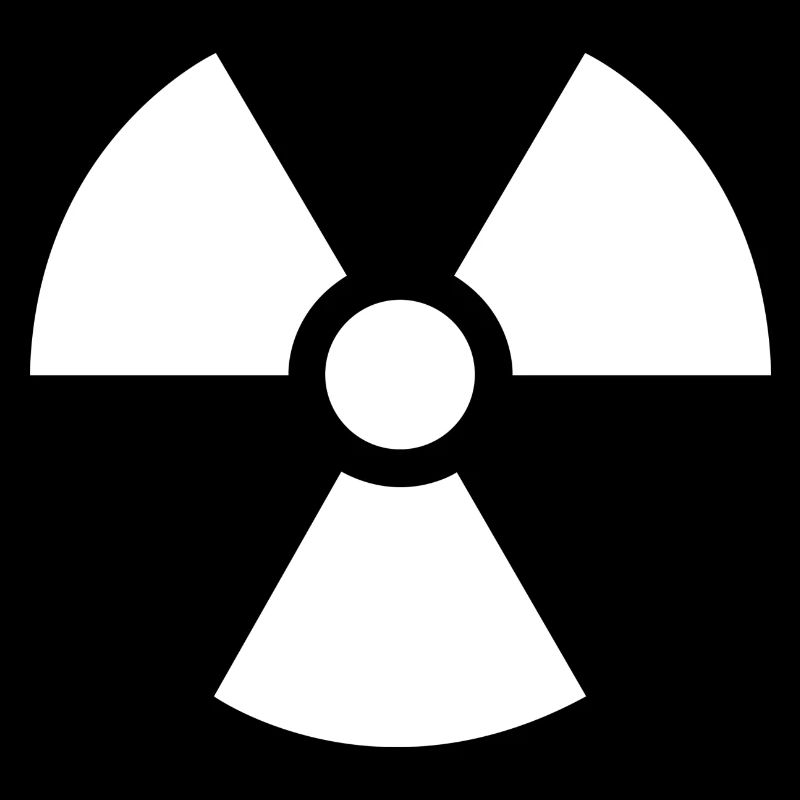 Radioactif logo blanc