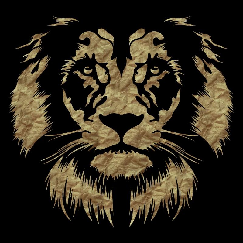 Tête de lion en papier classique