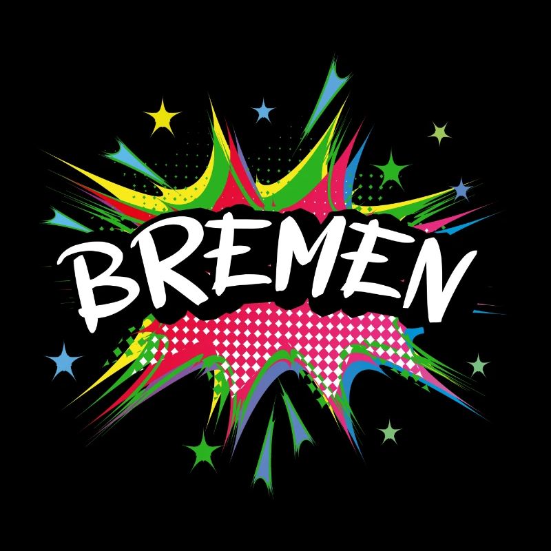Bremen Germany City Pop Art Comic Art